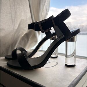 Senso Sandals with Clear Block Heel